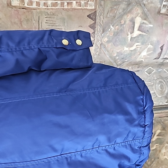 Steve Madden long bright blue long jacket full zipper belt attached hood - Picture 9 of 14